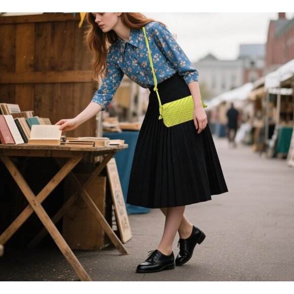 Woven Crossbody Bag Women Vegan Leather Small Purse Adjustable Strap Casual - Picture 2 of 6